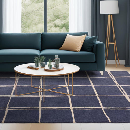 Asiatic Rugs Albany Asiatic Grid Marine - Woven Rugs