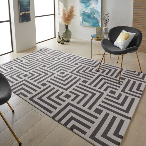 Concept Looms Rugs Lugano LUG01 Light Grey Anthracite - Woven Rugs