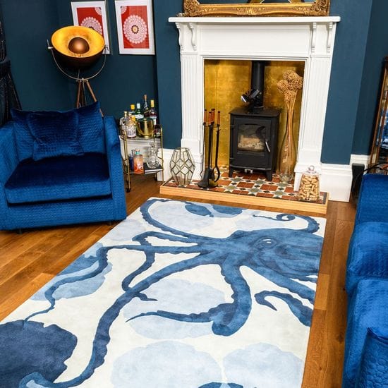 Woven Edge Rugs Natural World Octopus - Woven Rugs