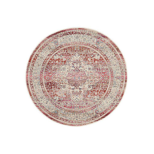 Nourison Rugs Vintage Kashan VKA07 Red Ivory Round - Woven Rugs